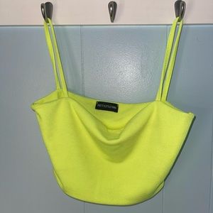 Prettylittlething neon crop tank